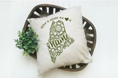 Maine Mandala SVG File - Home is Where the Heart Is SVG Product Image 3