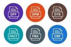 Set Of File Formats Icons Product Image 1
