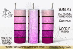 Skinny Tumbler Sublimation Designs Bundle Glitter Stripes Product Image 9