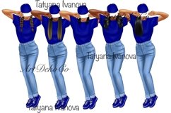 Sisterhood clipart,Sorority clipart, Afro girls clipart Product Image 4