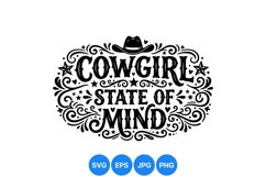 Vintage Cowgirl Typography Design For Western Crafts Product Image 1