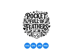 Hand Lettered Pocket Feathers Bird Clipart Product Image 1