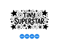 Hand Drawn Tiny Superstar Kids Clipart Design Product Image 1