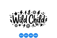 Cute Wild Child SVG Clipart For Kids Crafts Product Image 1