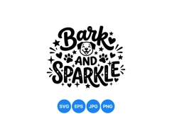 Bark And Sparkle Dog SVG Illustration Design Product Image 1