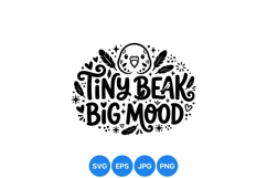 Hand Drawn Tiny Beak Bird SVG Design Product Image 1