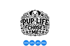 Cute Pup Life Dog Illustration For Pet Lovers Product Image 1