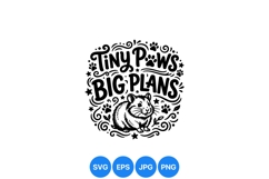Hand Drawn Tiny Paws Animal SVG Design Product Image 1
