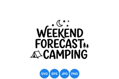 Weekend Camping Quote Typography SVG Design Product Image 1