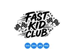 Bold Fast Kid Club Racing SVG Design Illustration Product Image 1