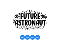 Hand Drawn Future Astronaut Space Clipart Design Product Image 1