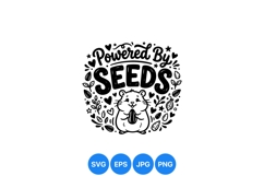 Hand Drawn Cute Hamster Seed Vector Illustration Product Image 1