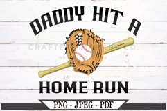 Baseball Baby Announcement Print PNG Product Image 1