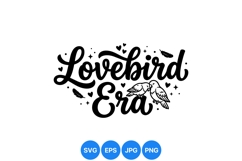 Romantic Lovebird Couple SVG Illustration Design Product Image 1