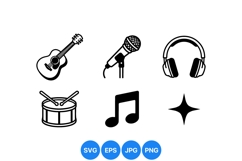 Minimal Music Icons Vector Design For Web And Print Product Image 1