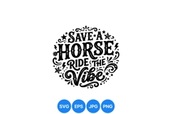 Hand Lettered Horse Riding Quote Vector Design Product Image 1