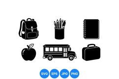Vector School Supplies Icon Clipart Product Image 1