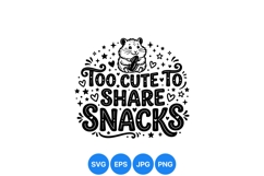 Hand Drawn Cute Hamster Snack SVG Illustration Product Image 1