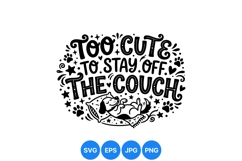 Hand Drawn Dog Relaxing On Couch SVG Illustration Product Image 1