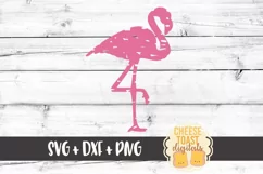 Distressed Flamingo - Animal SVG PNG DXF Cut Files Product Image 2
