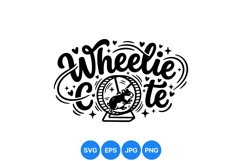 Whimsical Hamster Running Wheel SVG Illustration Design Product Image 1