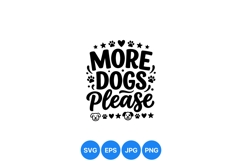 Dog Lover Typography Clipart Design With Paws Product Image 1
