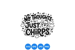 Funny Bird Quote Hand Lettering Illustration Product Image 1