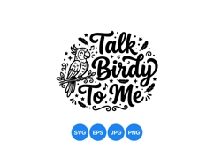 Hand Drawn Playful Bird Quote Typography Design Product Image 1