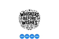 Funny Whiskers Before Wishes SVG Clipart Design Product Image 1
