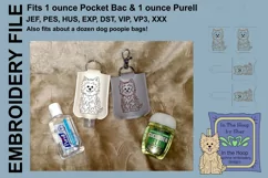 ITH Fluffy Dog Hand Sanitizer Holder - Key Fob or Bag Tag Product Image 2