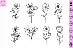 Flower Svg Wildflower Svg Flowers Svg Product Image 1