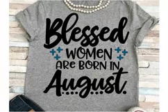 August SVG DXF JPEG Silhouette Cameo Cricut birthday girl Product Image 1