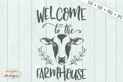 Welcome to the Farmhouse - Cow - SVG DXF File Product Image 2