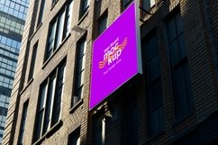 Sign Board Mockup on Building Wall Product Image 1