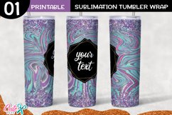 Marble 20 oz Skinny Tumbler wrap sublimation Bundle Product Image 2