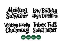 Hand Lettered Funny Work Quote SVG Files Product Image 1