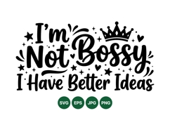 Funny Motivational Quote SVG Design With Crown Product Image 1