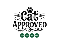 Funny Cat Approved SVG Clipart For Crafts Product Image 1