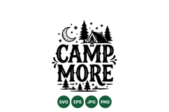 Hand Drawn Outdoor Camping SVG Illustration Design Product Image 1