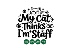 Funny Cat Quote SVG For Pet Enthusiasts Product Image 1