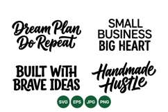 Motivational Small Business Quote SVG Cut Files Product Image 1