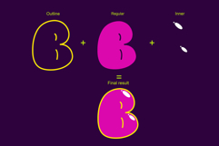 Boba Berry - 3d Fun Layered Display Font Product Image 3