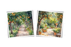 Watercolor orange garden - orchard JPG Product Image 3