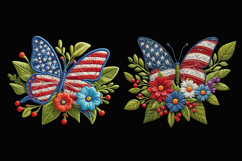 USA. Butterfly. 4th of July. Sublimation design PNG Product Image 2