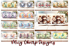 200 Cute Mug Wrap PNG Bundle | 11oz 15oz Sublimation, Dino Product Image 9