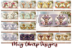 80 Giraffe Mug Wrap PNG Bundle | 11oz 15oz Sublimation Product Image 4