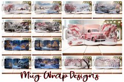 100 Winter Mug Wrap Bundle, Christmas Sublimation PNG, Snow Product Image 4
