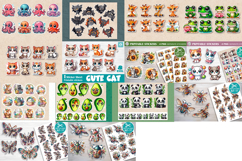 STICKER BUNDLE. Print &amp; Cut Stickers 300 PNG Product Image 4