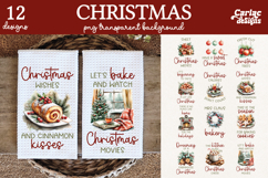 Christmas Kitchen Towel Sublimation Bundle Product Image 1