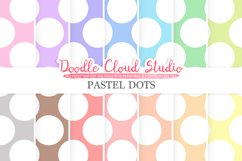 Pastel Circles digital paper, Big Polkadot pattern, Digital Circles, pastel background, Instant Download for Personal &amp; Commercial Use Product Image 1